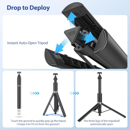Walking Way 66-Inch Auto-Open Invisible Selfie Stick Tripod — main product image