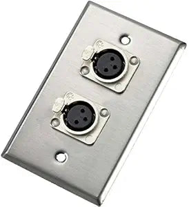 Neutrik 203F Dual XLR Female D-L-1 Wallplate — main product image
