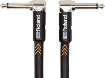 Roland RIC-BPC Black Series Instrument Cable Angled 6-Inch — main product image