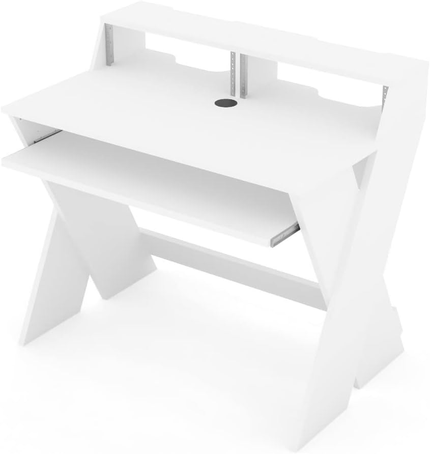 Glorious AMS-SOUND-DESK-COM-WHT Compact Studio Workstation - White