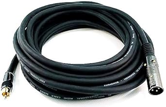 Monoprice 104780 XLR Male to RCA Male Cable 25ft