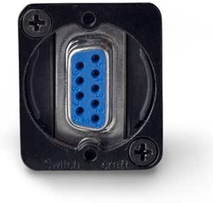 Switchcraft EHDB9FFB DB9 Female to Female Panel Mount Black