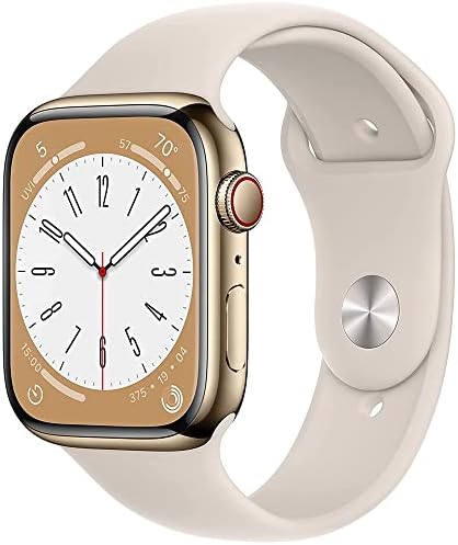 Apple MNW03LL/A-cr Watch Series 8 Cellular Gold (Renewed)