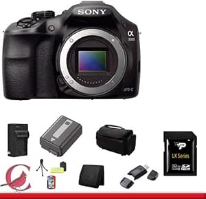 Sony ILCE3000/B Kit 1 A3000 Interchangeable Lens Camera - Black, 16GB Bundle