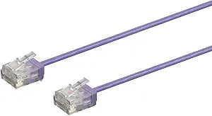 Monoprice 134283 Cat6 Ethernet Cable - 14ft Purple SlimRun