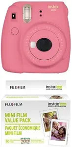 Fujifilm Instax Mini 9 Flamingo Pink Camera Bundle