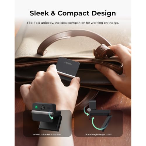 OBSBOT Meet Flip 4K Foldable Webcam — main product image