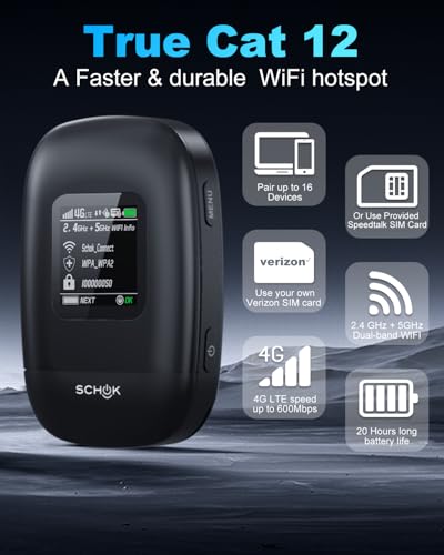 Schok 4G LTE Cat 12 Portable WiFi Mobile Hotspot Router — main product image