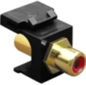 RCA FBA_IC107R6GBK Female Module Black with Red Insert