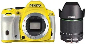 Pentax K-50WEYW18-135KIT 16MP DSLR - 18-135mm Lens - Yellow/White