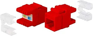 Monoprice 115689 Cat5e RJ45 Keystone Jack Red — main product image