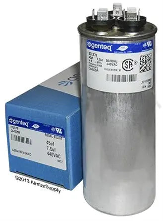 GE 97F9883 Capacitor 45/7.5 uf MFD 440 Volt Round — main product image