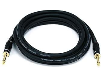 Monoprice 105497 - 1/4" TS Audio Cable - 10ft - Gold Plated