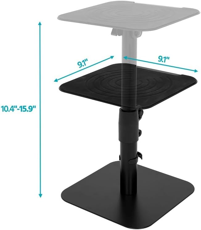 Monoprice Desktop Freestanding Speaker Stands - Adjustable, Cable Management