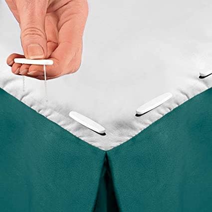 B+W 9111 Bedskirt Pins White 8-Piece Set