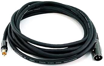 Monoprice 104779 XLR to RCA Male Cable 15ft Premier Series