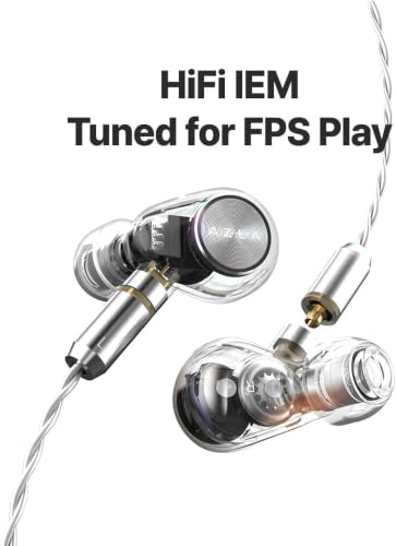 AZLA ARES Clear Hybrid In-Ear Gaming Earbuds with Mic — main product image