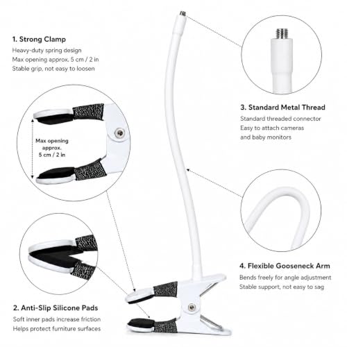 SZSHCSMY Tool-Free Clamp Baby Monitor Mount for HelloBaby — main product image