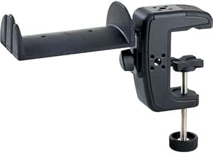 K&M 16085 Table Clamp Headphone Holder: Universal Mount, Steel — main product image