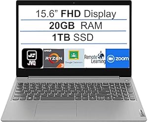 Lenovo Ideapad 15 Ryzen 3, 20GB RAM, 1TB SSD, 15.6" FHD Laptop