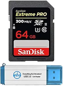 SanDisk 64G_SD_Extreme_Pro_UII_R3 Extreme Pro UHS-II SD Card — main product image