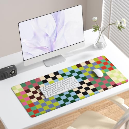 Niniubye Retro Checkered Desk Mat and Gaming Mouse Pad — main product image