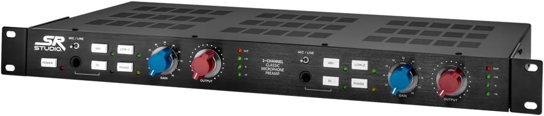 Monoprice 600083 Studio Microphone Preamp 2-Channel 1073-Style