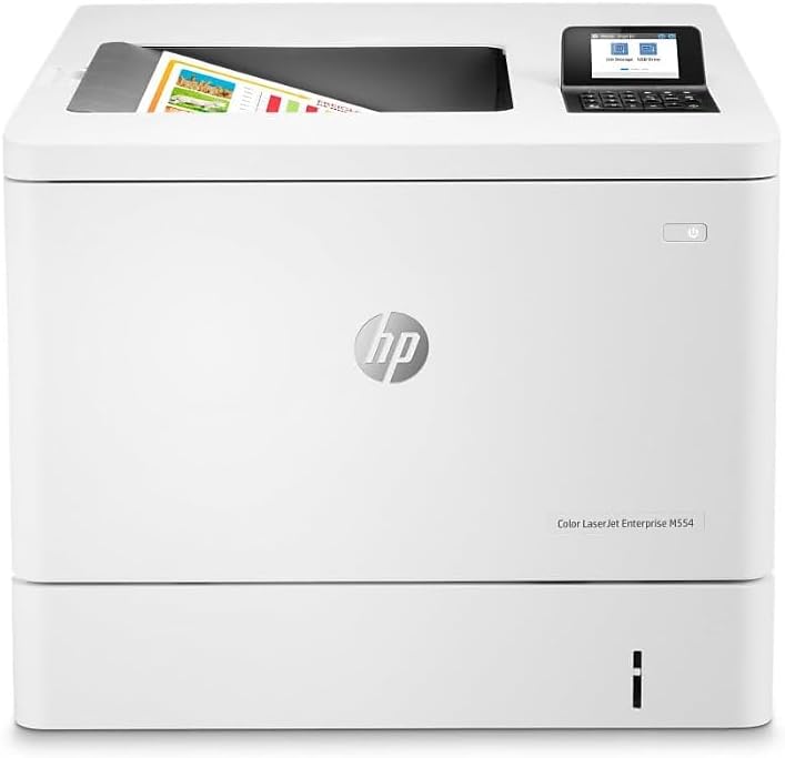 HP 7ZU81A#BGJ Color LaserJet M554dn Duplex Printer White — main product image