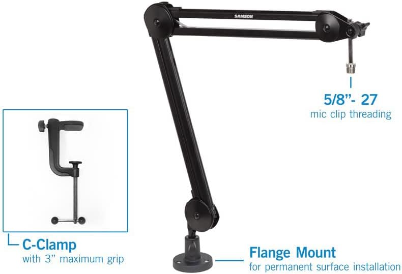 Samson MBA38 Podcast Microphone Boom Arm 38-Inch