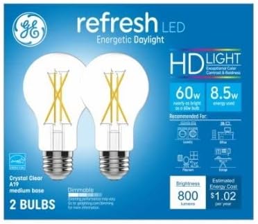 GE Lighting 93129022 A19 LED Light Bulbs - 2-Pack