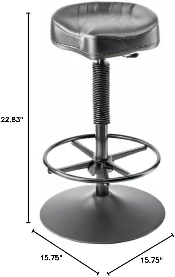 K&M 14091-000-55 Stage Stool with Pneumatic Lift - Black