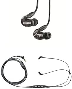Shure SE215-K Earphones CBL-M-+K Music Cable