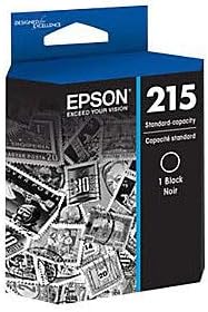 Epson T215120-S Ink Cartridge: 215 Black Standard Capacity