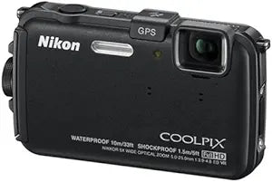 Nikon AW100 Coolpix Black Waterproof Camera
