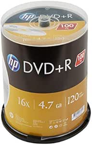 HP DRE00033 DVD+R 16x Recordable Media 100-Pack