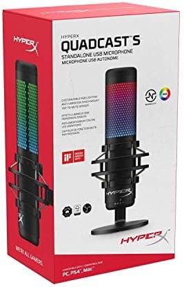 HyperX QuadCast S RGB USB Condenser Microphone Gaming