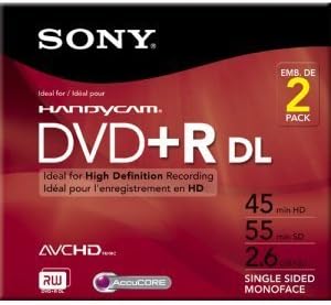 Sony 2DPR55DLR1H 8cm Double Sided DVD+R Camcorder Discs