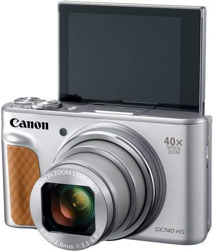 Canon SX740 HS Silver Digital Camera Bundle (Renewed)