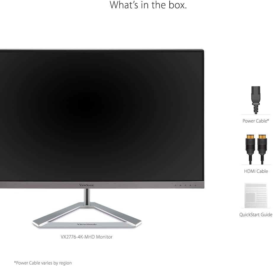 ViewSonic VX2776-4K-MHD 27" 4K UHD IPS Monitor USB-C