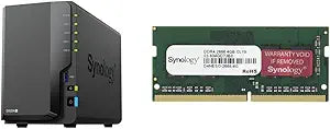 Synology DS224+ 2-Bay NAS with 4GB RAM Bundle
