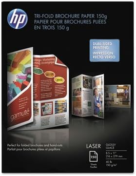 HP Tri-Fold Laser Brochure Paper 8.5 x 11 White
