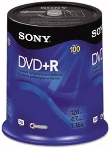 Sony 100DPR47LS4 DVDR Discs Spindle Pack 100