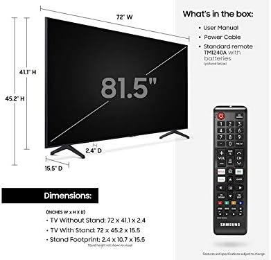 Samsung UN82TU7000 82-Inch Crystal 4K Smart TV Used