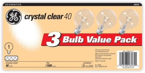GE 26535 40-Watt G25 Crystal Clear Globe Bulbs
