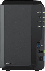 Synology DS223 2-Bay NAS 24TB Bundle WD Red Plus