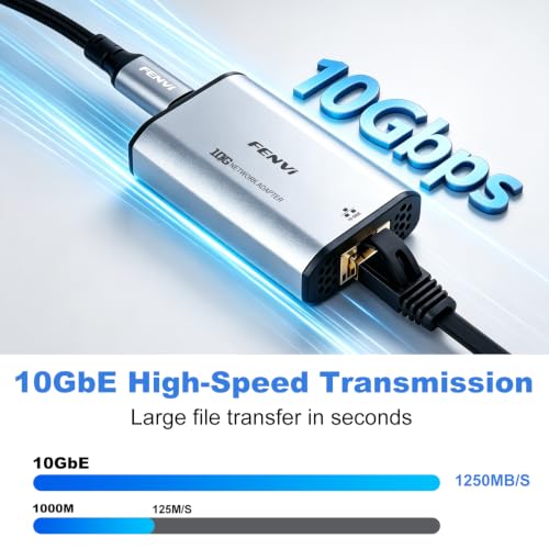 F FENVI USB-C 10Gbps Multi-Gigabit Ethernet Adapter — main product image