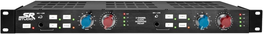 Monoprice 600083 Studio Microphone Preamp 2-Channel 1073-Style