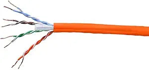 Monoprice 113738 Cat6 Ethernet Cable 1000ft Plenum Orange — main product image