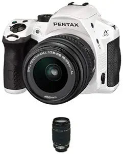 Pentax K30KIT4WHITE Digital Camera 18-55mm & 55-300mm Lens — main product image