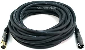 Monoprice 104755 XLR Male to XLR Female 16AWG Cable (2-Pack)
